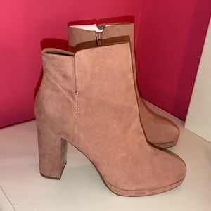 Lauren Conrad Suede Heeled Boots